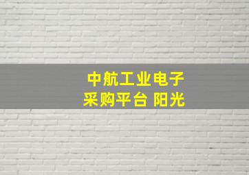 中航工业电子采购平台 阳光